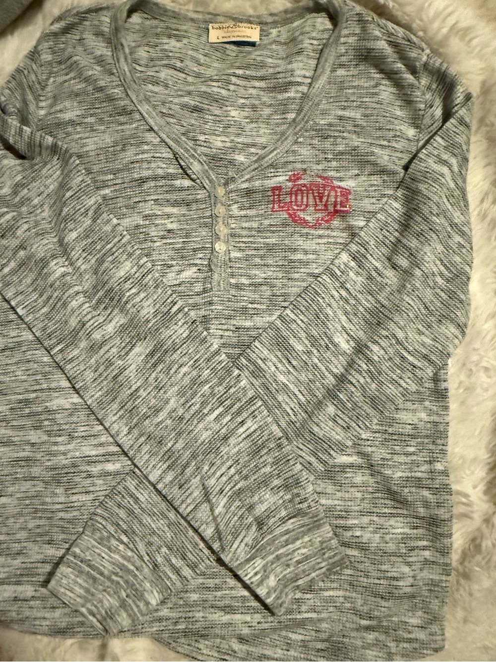 Bobbi brooks long sleeve love tee comfy
